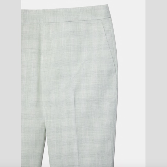 NWT Zara plaid sea green 2 pieces match suit set blazer pants - Picture 3 of 8